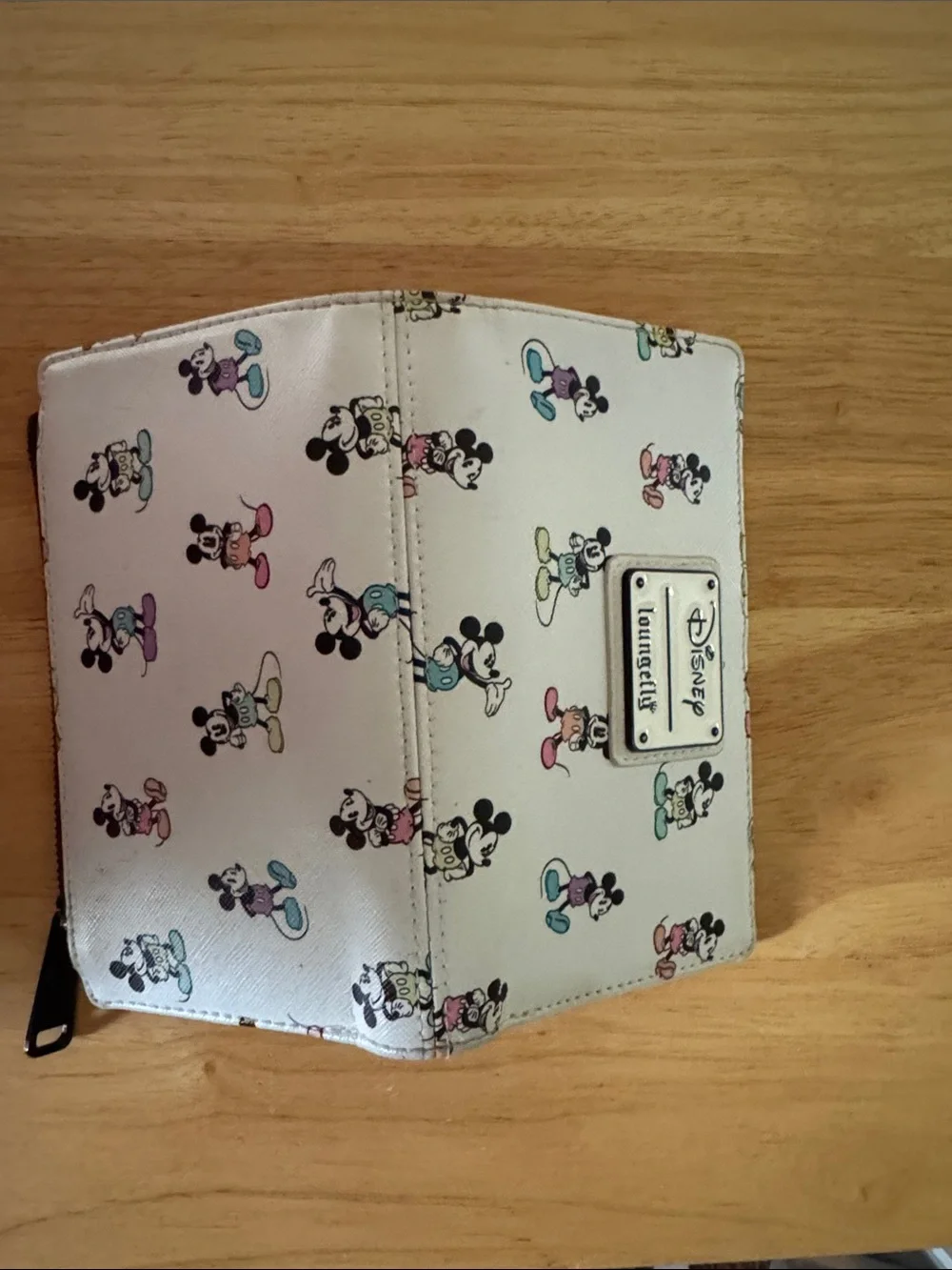 Loungefly White Wallet with Pastel Mickey Mouse Print